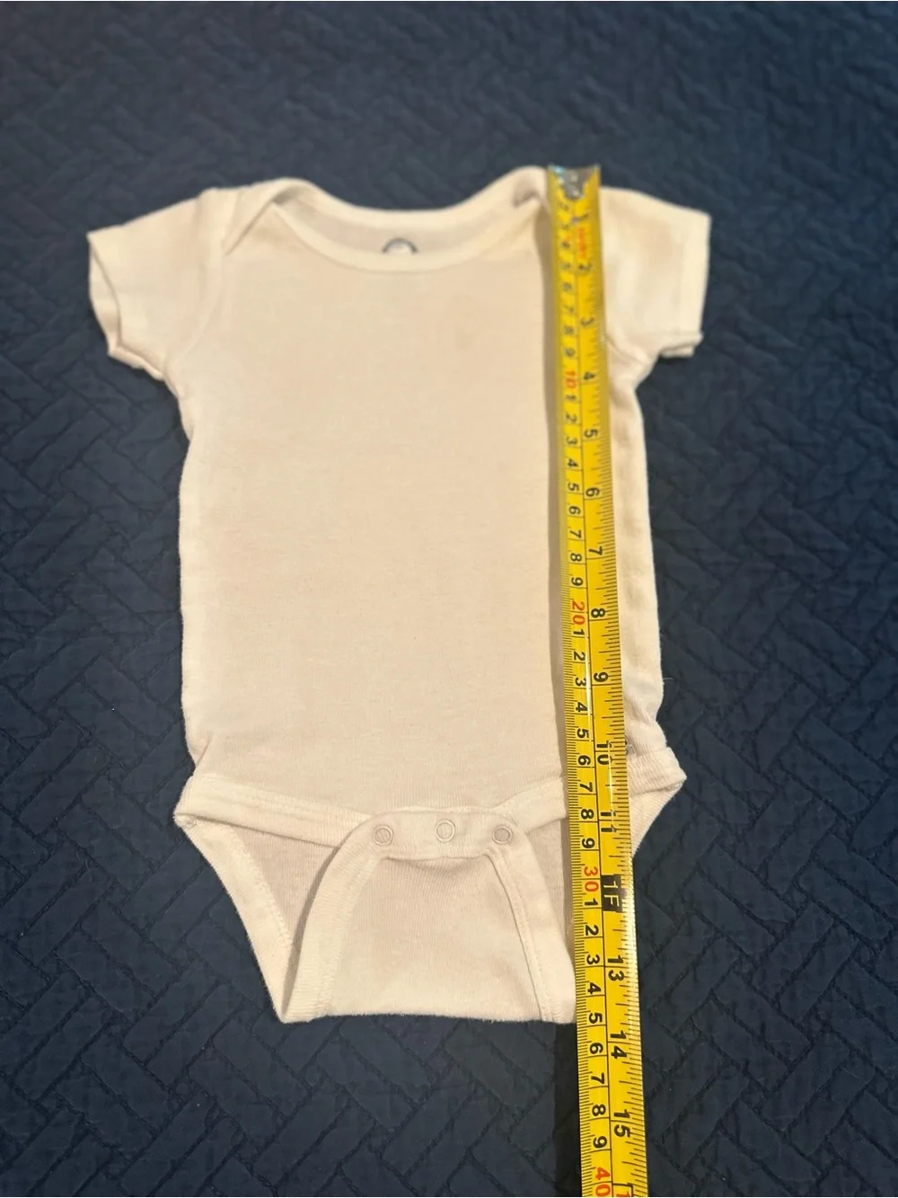 Classic White Short-Sleeve Cotton Baby One-Piece Onesie size 3-6 M